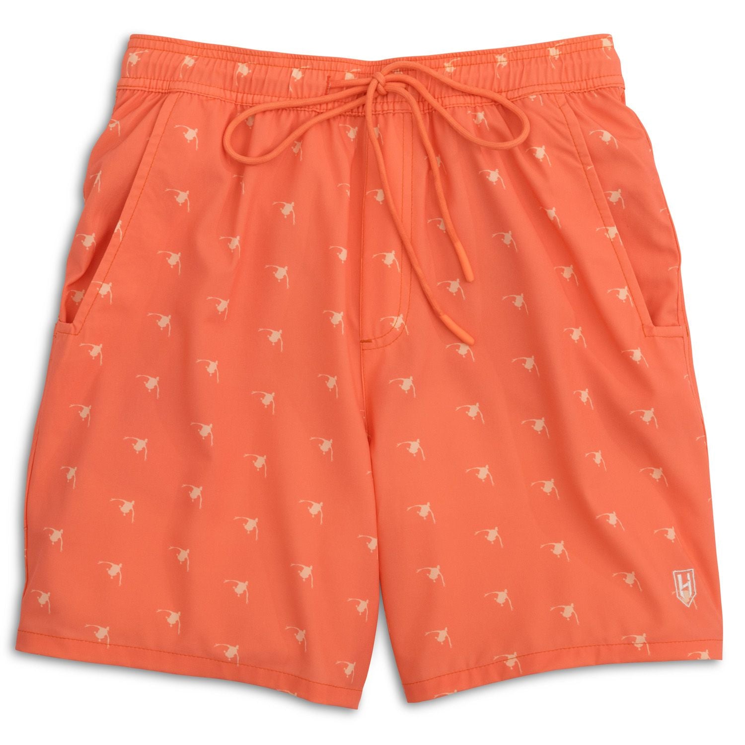 Ebb Tide Swim Trunk: Coral Ducks