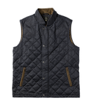 Warner Quilted Vest: Navy
