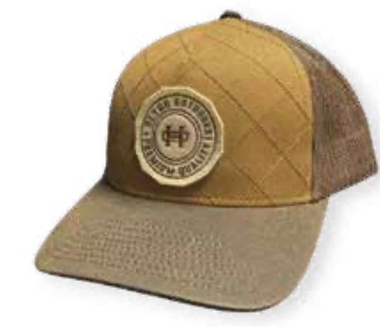 Camel Quilted Icon Trucker