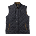 Warner Quilted Vest: Black